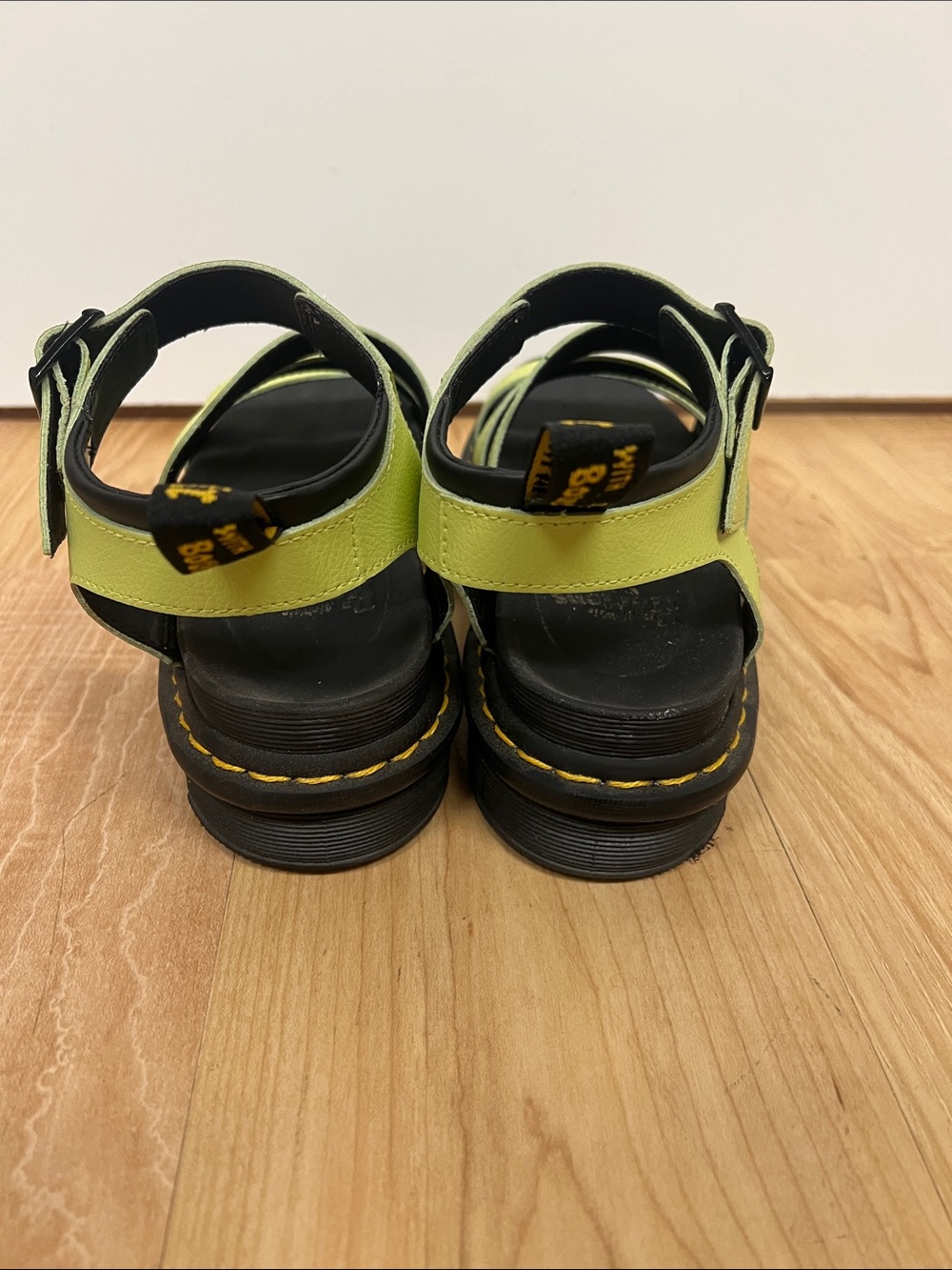 Dr. Martens Women’s Lime Green Gladiator Sandals - Picture 4 of 6